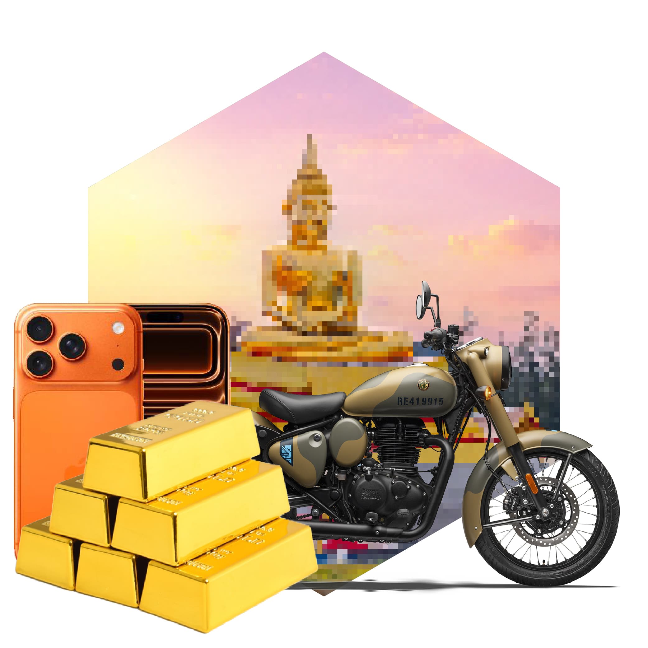 BULLET BIKE FUND + IPHONE 17 PRO MAX + 10G GOLD + THAI TOUR